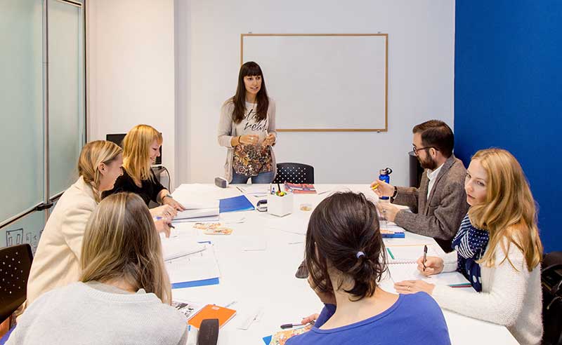 Die Sprachschule El Aula Azul in San Sebastian.